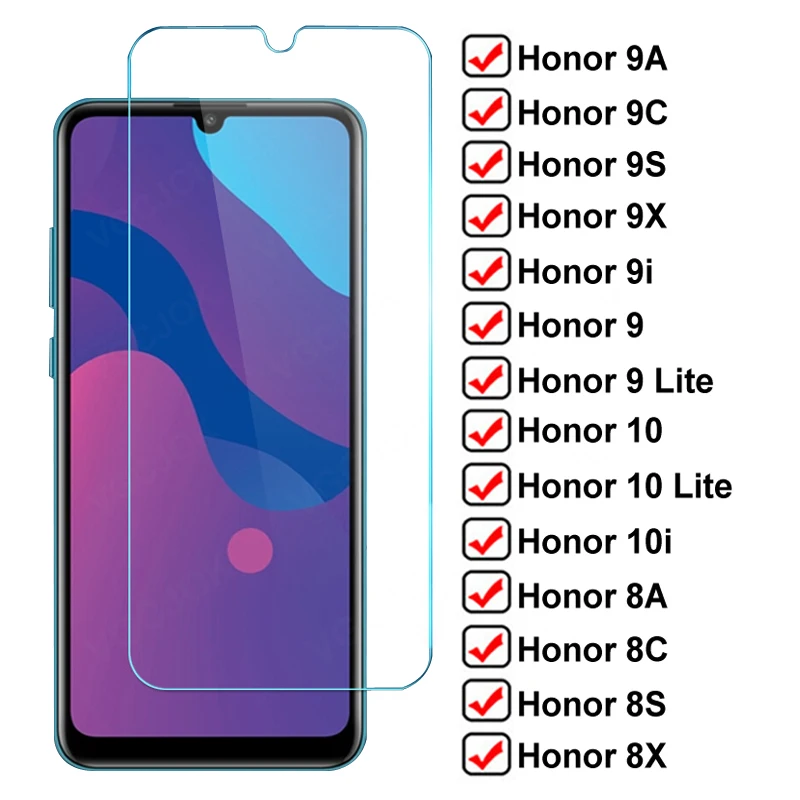 Закаленное стекло 15D для Huawei honor 9A 9C 9S 9X 9i 9 10 Lite 10i 8A 8C 8S 8X | Мобильные телефоны и