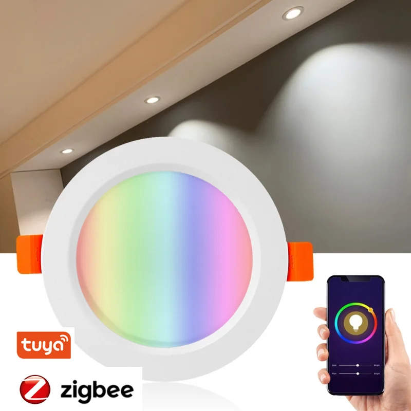 LED Downlight Zigbee 3.0 Smart APP Dimming Round Light 10W RGB Color Change Work With Alexa Google Home ZB Birdge
LED Downlight Zigbee 3.0 Smart APP Dimming Round Light 10W RGB Color Change Work With Alexa Google Home ZB Birdge
