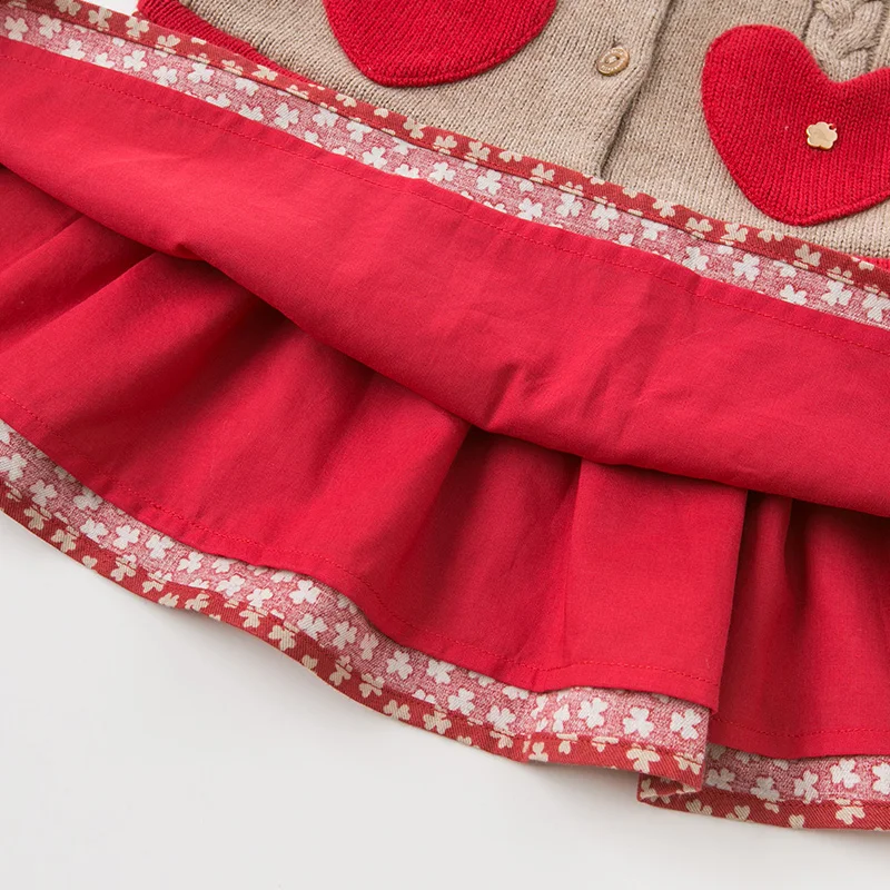 DB11590 dave bella autumn winter baby girl's princess love floral sweater dress children party dress kids infant lolita clothes
DB11590 dave bella autumn winter baby girl's princess love floral sweater dress children party dress kids infant lolita clothes