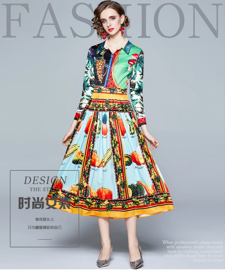 2021 New Women Dresses Office Lady A-Line Print Full Mid-Calf Dresses Empire Expand Women Party Night Elegant Spring Dresses 
2021 New Women Dresses Office Lady A-Line Print Full Mid-Calf Dresses Empire Expand Women Party Night Elegant Spring Dresses