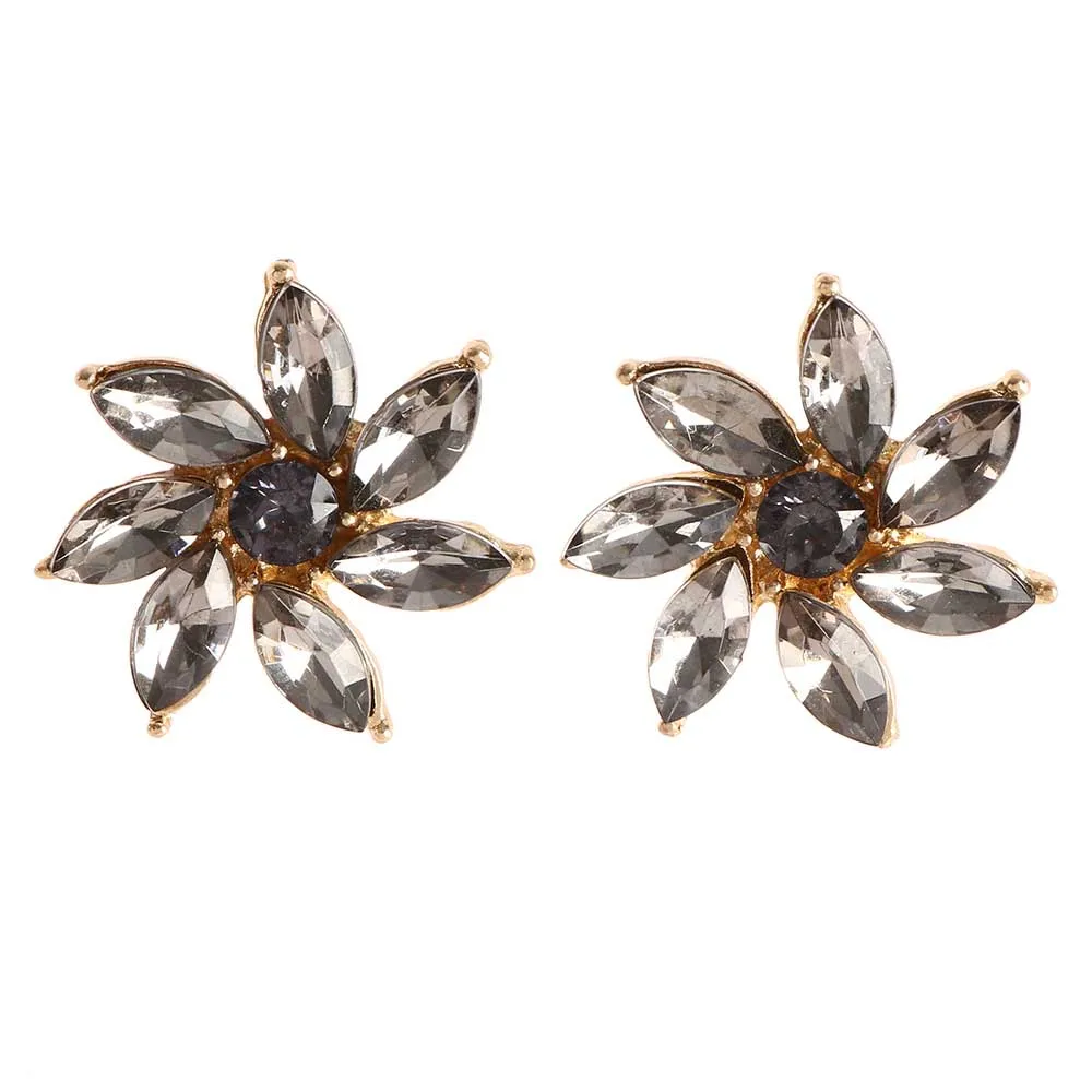 New Geometric Round Crystal Long European And American Earrings