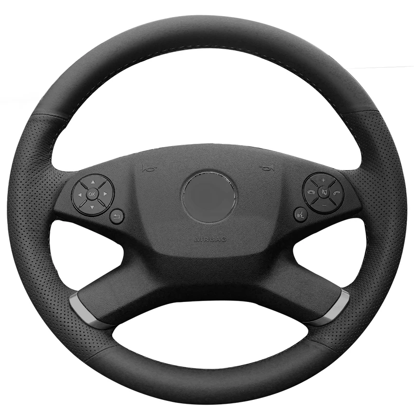 Hand-stitched Black Genuine Leather Car Steering Wheel Cover for Mercedes-Benz W212 E-Class E 200 260 300 2009-2013
Hand-stitched Black Genuine Leather Car Steering Wheel Cover for Mercedes-Benz W212 E-Class E 200 260 300 2009-2013