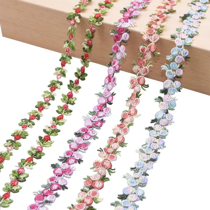 2 Yards Colorful Cherry Lace Trim Mess Lace Ribbon Wedding Garment Flower Embroidered Decor Home DIY Sewing Clothing Accessories
2 Yards Colorful Cherry Lace Trim Mess Lace Ribbon Wedding Garment Flower Embroidered Decor Home DIY Sewing Clothing Accessories