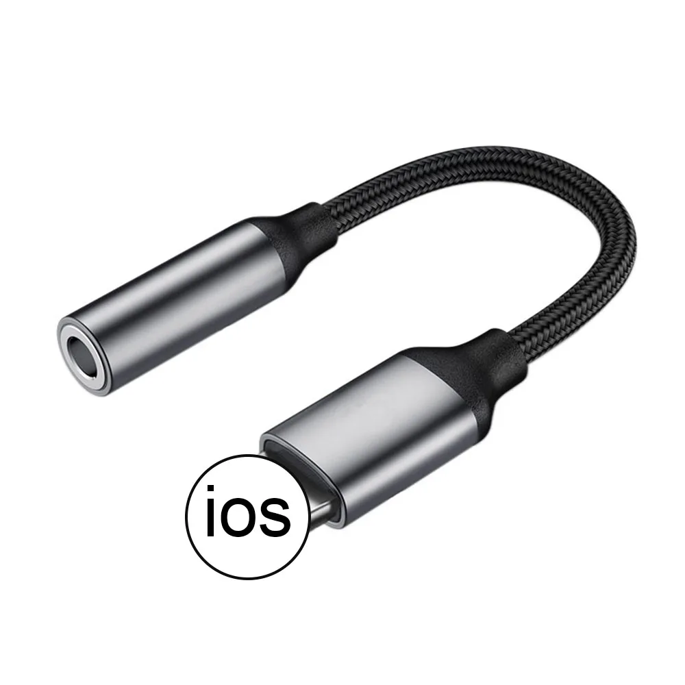 Earphone Adapter 8 Pin iOS to 3.5mm Headphones Adapter Audio cable Jack Cable Male to Female Woven Audio Adapter For iPhone 12
Earphone Adapter 8 Pin iOS to 3.5mm Headphones Adapter Audio cable Jack Cable Male to Female Woven Audio Adapter For iPhone 12