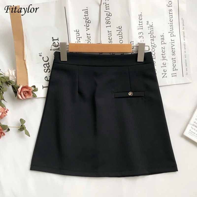 Fitaylor New Summer Women Sweet Slim Black A-line Skirts Office Lady Solid Color White High Waist Mini Skirts Female
Fitaylor New Summer Women Sweet Slim Black A-line Skirts Office Lady Solid Color White High Waist Mini Skirts Female
