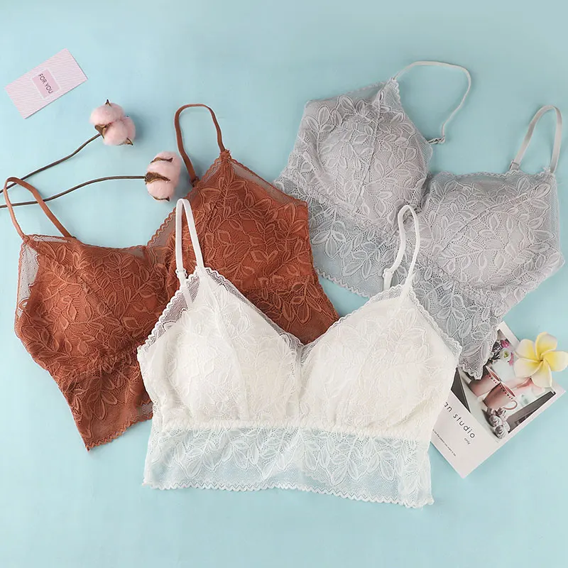 Lace suspender bra bra women's no steel ring bra summer gathering thin no trace girl's Vest wrapped chest 
Lace suspender bra bra women's no steel ring bra summer gathering thin no trace girl's Vest wrapped chest