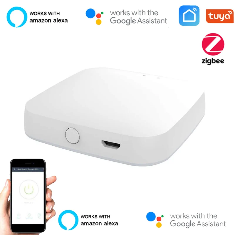 Tuya ZigBee Smart Hub Wireless Intelligent Gateway For App Voice Remote Control Smart Home For Alexa Google Home Assistant
Tuya ZigBee Smart Hub Wireless Intelligent Gateway For App Voice Remote Control Smart Home For Alexa Google Home Assistant