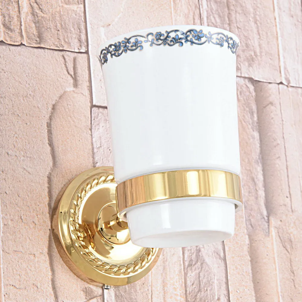 Wall Mounted Luxury Polished Gold Color Brass Bathroom Toothbrush Holder Set Bathroom Accessory Single Ceramic Cup mba590
Wall Mounted Luxury Polished Gold Color Brass Bathroom Toothbrush Holder Set Bathroom Accessory Single Ceramic Cup mba590