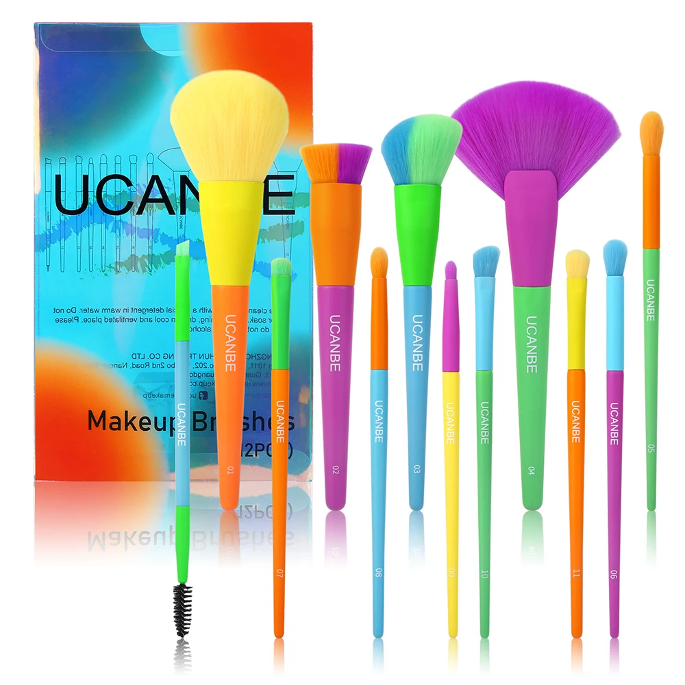 12Pcs Makeup Brushes Professional Powder Foundation Eyeshadow Make Up Brush Set Synthetic Hair Colourful Beauty Makeup Tool
12Pcs Makeup Brushes Professional Powder Foundation Eyeshadow Make Up Brush Set Synthetic Hair Colourful Beauty Makeup Tool