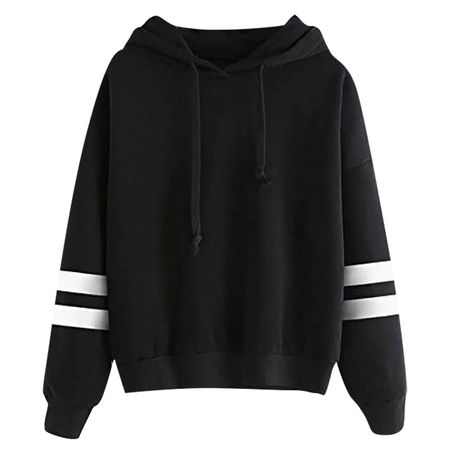 Solid Color Hooded Sweatshirt Blouse Women Hoodies Casual Loose Solid Color Stripe Sleeves Pullover Girls Spring Autumn Moletom
Solid Color Hooded Sweatshirt Blouse Women Hoodies Casual Loose Solid Color Stripe Sleeves Pullover Girls Spring Autumn Moletom