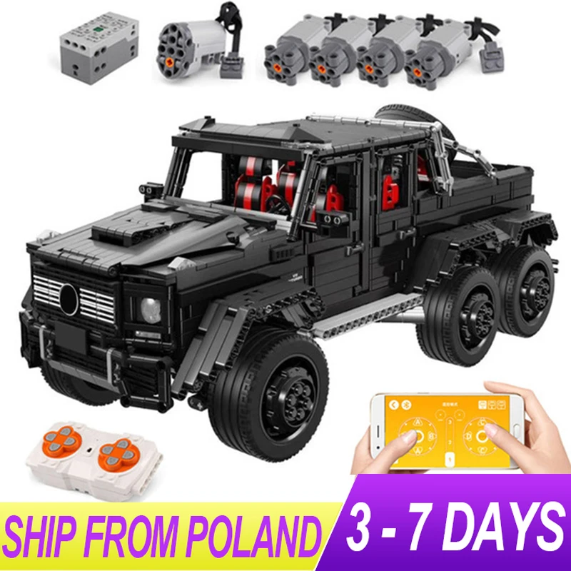 Новая шкала 1:8 Banz AMGC63 6x6 совместимый строительные блоки кирпичи развивающие