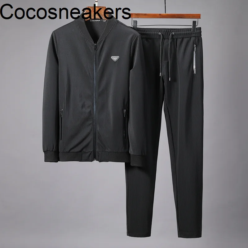 2019 autumn milk silk smooth vertical stripe elastic breathable baseball collar casual sports suit men's two-piece set
2019 autumn milk silk smooth vertical stripe elastic breathable baseball collar casual sports suit men's two-piece set