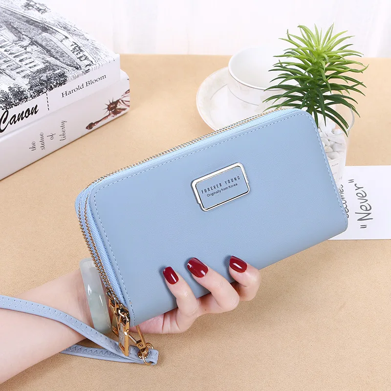 New Lady Double Zipper Wrist Wallet PU Leather Women's Wallet Phone Clutch Female Money Clips Card Holder Fashion Coin Purse
New Lady Double Zipper Wrist Wallet PU Leather Women's Wallet Phone Clutch Female Money Clips Card Holder Fashion Coin Purse