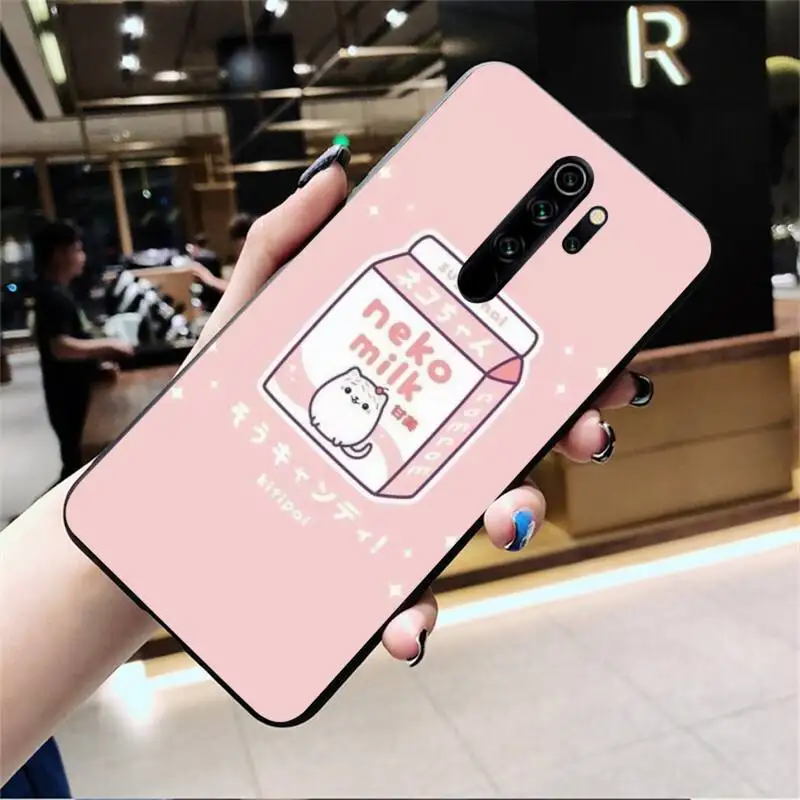 CUTEWANAN милый кот молоко Coque Shell чехол для телефона Redmi Note 8 8A 8T 7 6 6A 5 5A 4 4X 4A Go Pro|Бамперы|