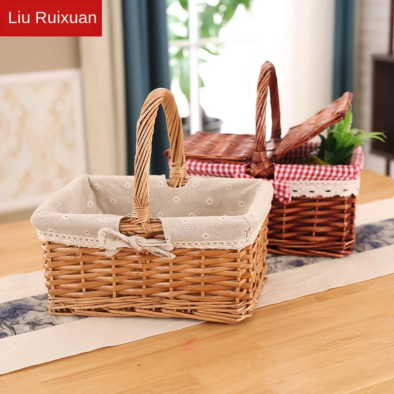 Dustproof and strong wickerwork picnic basket handbasket durable washable shopping basket basket basket basket flower basket gif
Dustproof and strong wickerwork picnic basket handbasket durable washable shopping basket basket basket basket flower basket gif