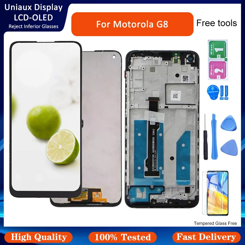 Новинка, запасные части для ЖК-дисплея Motorola Moto G8 диагональю 6,4 дюйма, зеркальный ЖК-дисплей с рамкой
Новинка, запасные части для ЖК-дисплея Motorola Moto G8 диагональю 6,4 дюйма, зеркальный ЖК-дисплей с рамкой
