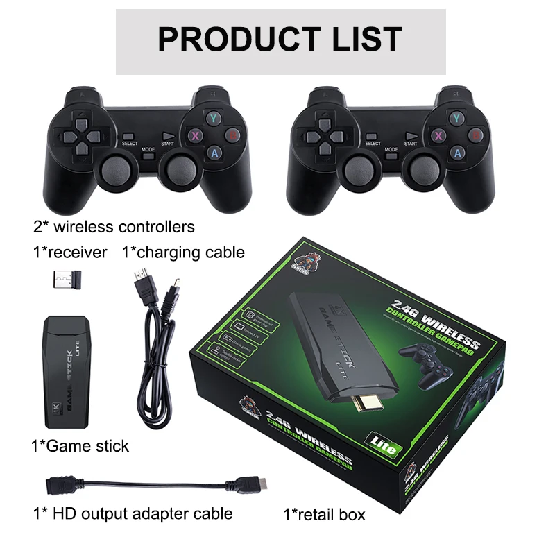 10000 Classic Game Video Game Console 4K HD Output Emulator Game Console TV Gaming 2.4G Wireless Gamepad For PS1/GBA/ Nintendo
10000 Classic Game Video Game Console 4K HD Output Emulator Game Console TV Gaming 2.4G Wireless Gamepad For PS1/GBA/ Nintendo