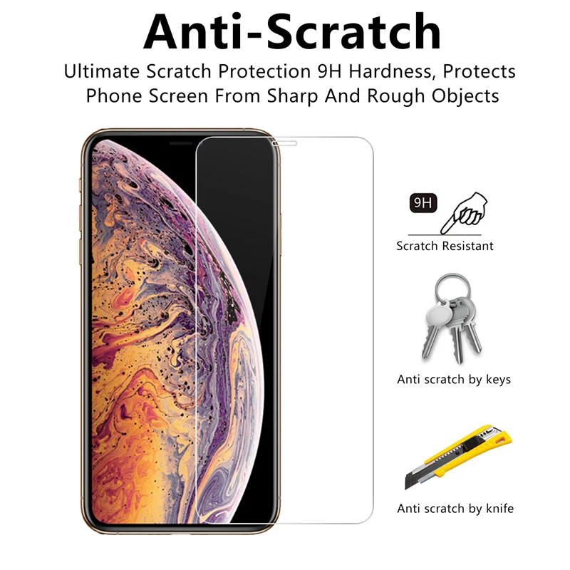 Protective tempered glass for iphone 6 7 5 s se 6s 8 plus XS max XR x screen protector on 6S | Мобильные телефоны и