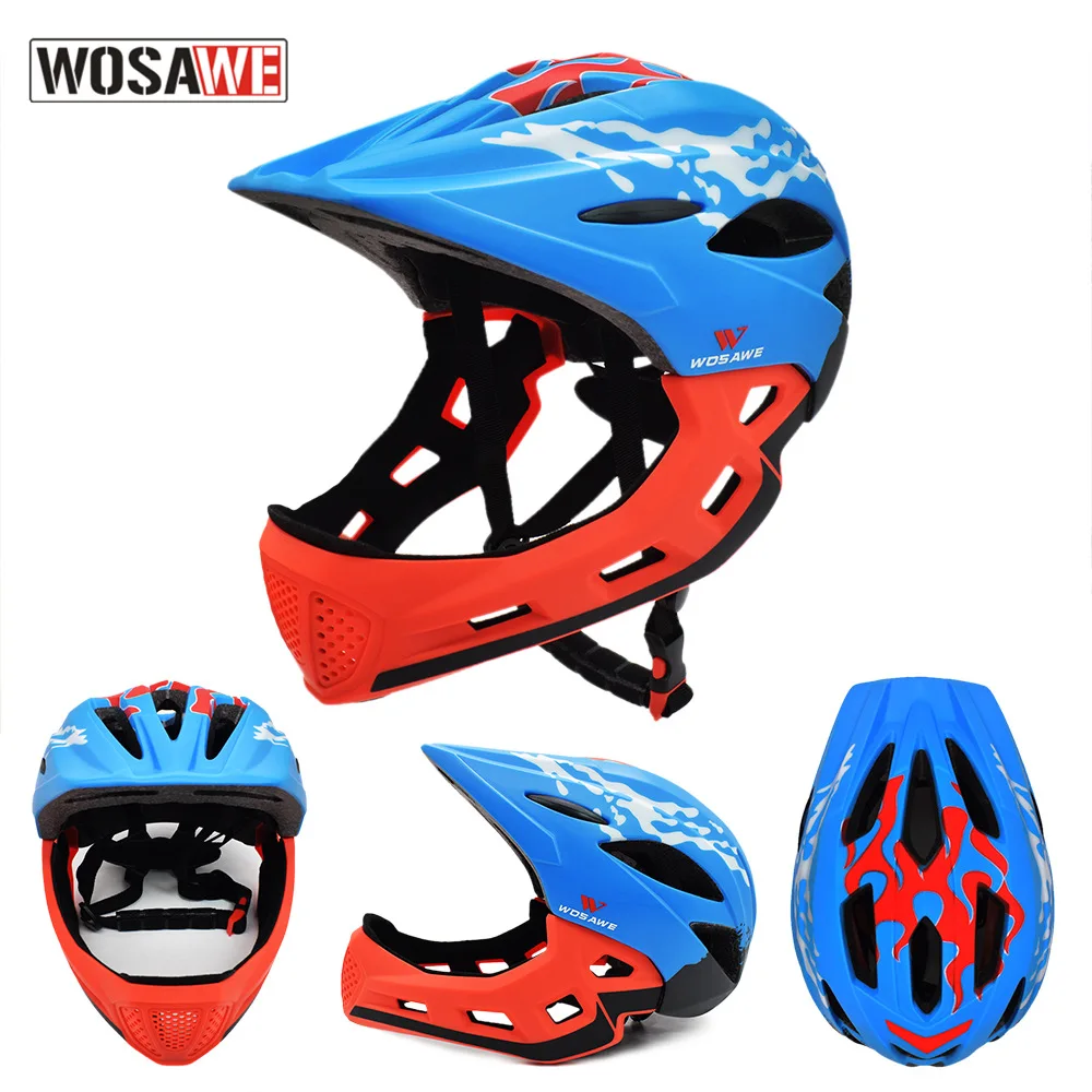 WOSAWE 3-12 Year Old Full Covered Kid Helmet Balance Bike Children Full Face Helmet Cycling Motorcycle Downhill Safety Helmet
WOSAWE 3-12 Year Old Full Covered Kid Helmet Balance Bike Children Full Face Helmet Cycling Motorcycle Downhill Safety Helmet