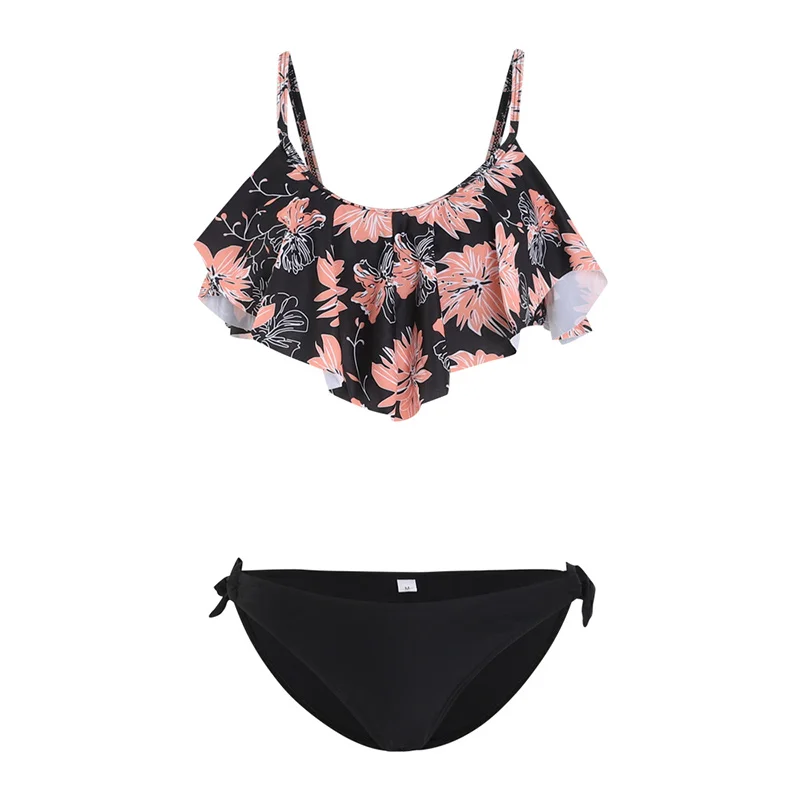 2021 Tropical Flounce Bikini Side Tie Bottom Padded Ruffled Top Two Piece Swimsuit for Women Cross Back Bathing Suit Swimwear
2021 Tropical Flounce Bikini Side Tie Bottom Padded Ruffled Top Two Piece Swimsuit for Women Cross Back Bathing Suit Swimwear