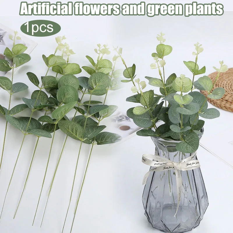 Artificial Eucalyptus Globulus Stems Silk Plants DIY Flower Arrangements Ornament for Wedding Party Home Garden Fall decoration
Artificial Eucalyptus Globulus Stems Silk Plants DIY Flower Arrangements Ornament for Wedding Party Home Garden Fall decoration