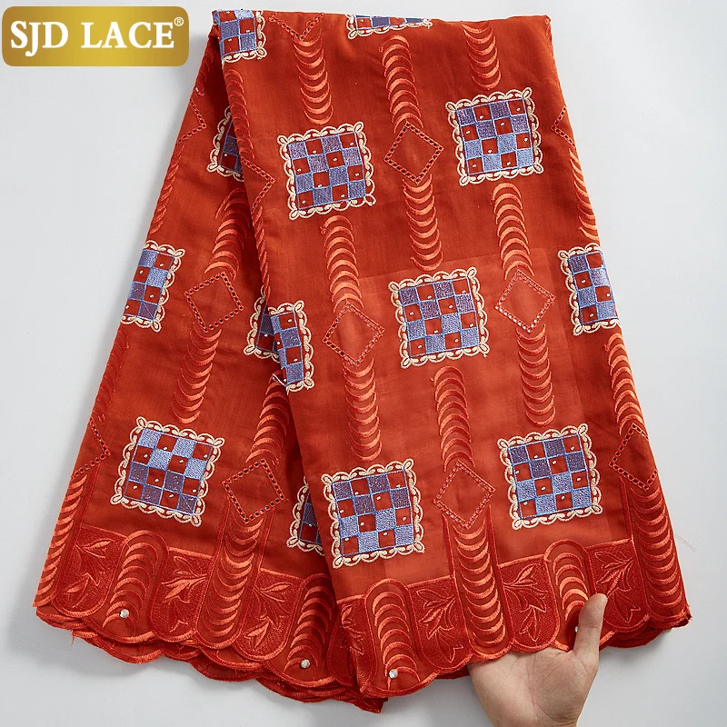 Кружевная африканская кружевная ткань SJD высокого качества, хлопковая вышивка, швейцарская вуаль, кружево с камнями, нигерийская ткань для ...
Кружевная африканская кружевная ткань SJD высокого качества, хлопковая вышивка, швейцарская вуаль, кружево с камнями, нигерийская ткань для ...