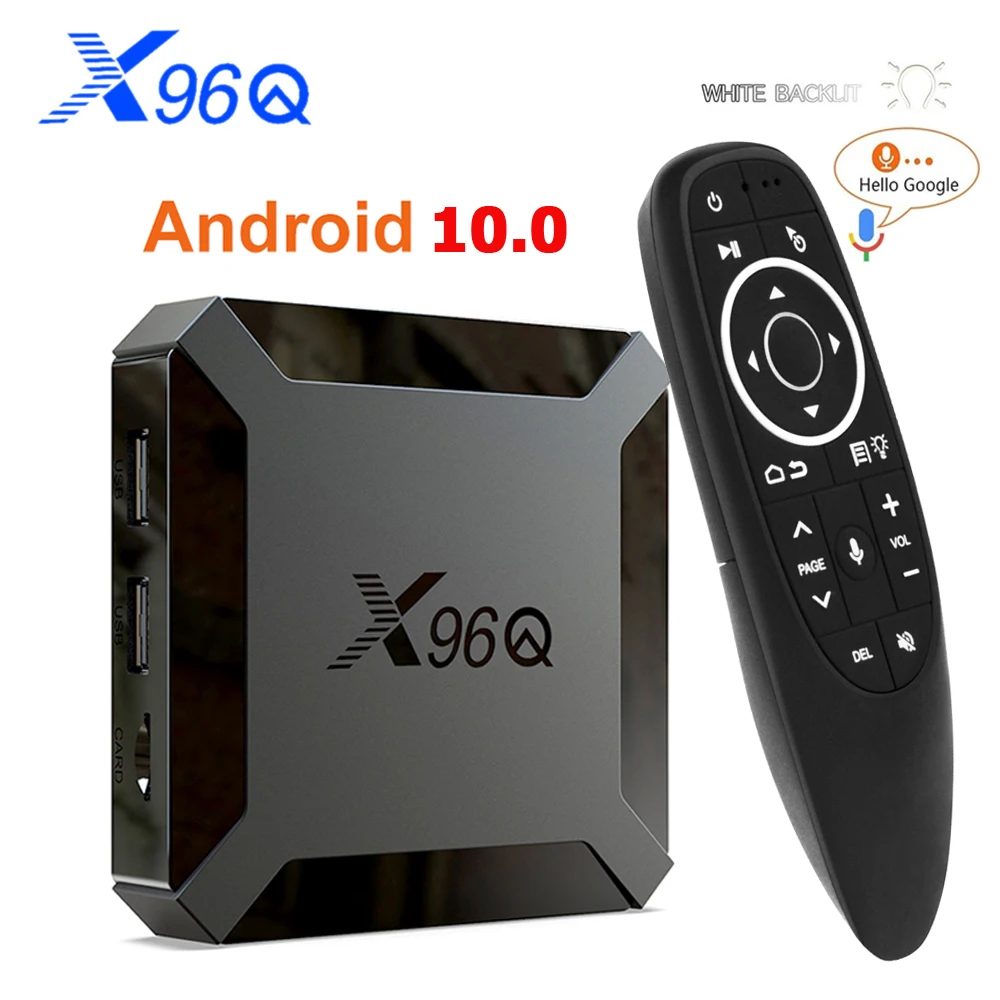 ТВ приставка Android 10 X96Q Allwinner H313 Четырехъядерный 4K 2 4G Wifi 1 ГБ 8 Гб 16 H.265 медиаплеер 3D