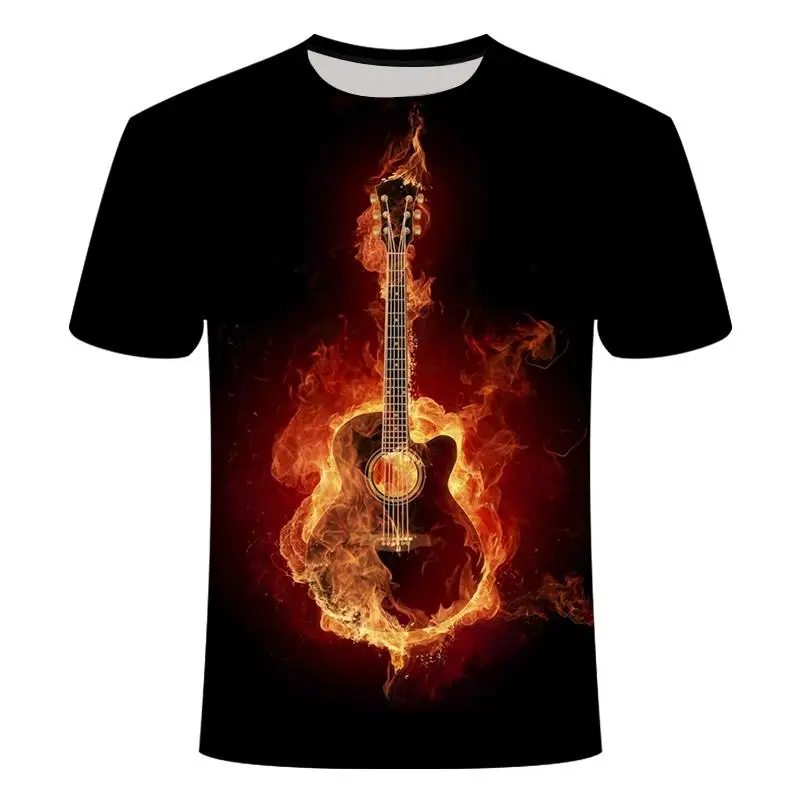 2021 summer new style male fashion casual 3D printing bass drum, guitar element T-shirt large size wholesale
2021 summer new style male fashion casual 3D printing bass drum, guitar element T-shirt large size wholesale