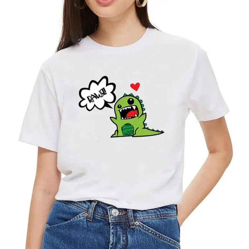 Летняя футболка с коротким рукавом, женская футболка с милым принтом маленького динозавра, повседневная женская футболка, женские топы, жен...
Летняя футболка с коротким рукавом, женская футболка с милым принтом маленького динозавра, повседневная женская футболка, женские топы, жен...