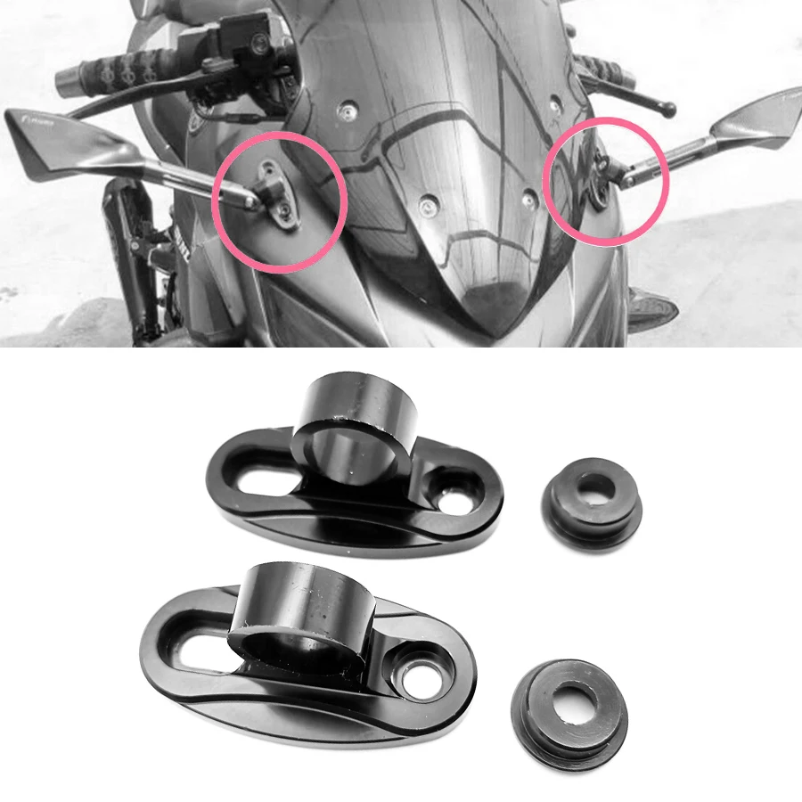 Universal Motorcycle CNC Aluminum Rearview Mirror Adapters Holder Mounting Black
Universal Motorcycle CNC Aluminum Rearview Mirror Adapters Holder Mounting Black