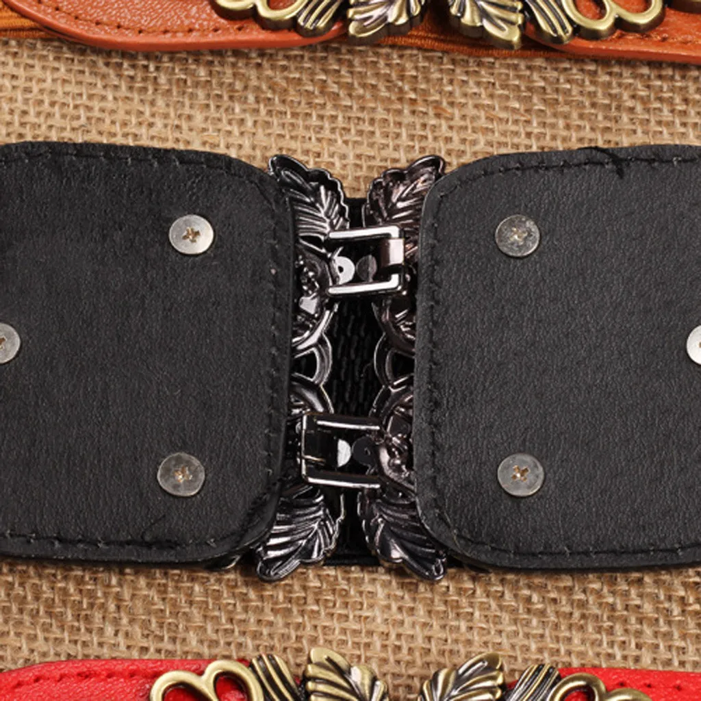Fashion Women Belt Vintage Carved Alloy Buckle PU Belt Dress Slim Waist Wide Elastic Belt pasek damski ceinture femme riem #H
Fashion Women Belt Vintage Carved Alloy Buckle PU Belt Dress Slim Waist Wide Elastic Belt pasek damski ceinture femme riem #H