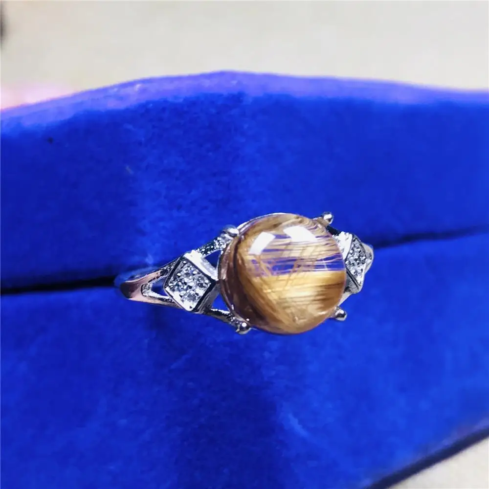8.5mm Top Natural Copper Rutilated Quartz Ring For Woman Man Crystal Wealthy Beads Silver Gemstone Adjustable Ring Jewelry AAAAA
8.5mm Top Natural Copper Rutilated Quartz Ring For Woman Man Crystal Wealthy Beads Silver Gemstone Adjustable Ring Jewelry AAAAA