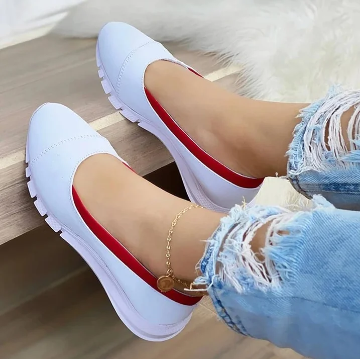 Handmade Solid Color Women Shoes Classic Casual Flat Heel Shoes Comfortable Non-slip Fashion Zapatos De Mujer Sneakers
Handmade Solid Color Women Shoes Classic Casual Flat Heel Shoes Comfortable Non-slip Fashion Zapatos De Mujer Sneakers