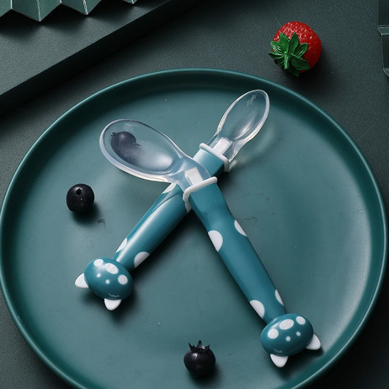Baby Tableware Silicone Spoon Set Toddlers Learning To Eat Training Curved Soft Spoon Baby Children's Tableware
Baby Tableware Silicone Spoon Set Toddlers Learning To Eat Training Curved Soft Spoon Baby Children's Tableware