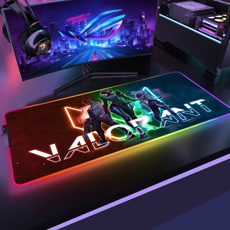 Mouse Mat Valorant RGB Pad Large Mousepad Kawaii Backlit Keyboard Mats Mause Gamer Desk Protector Pc With Table Gaming on the 3d
Mouse Mat Valorant RGB Pad Large Mousepad Kawaii Backlit Keyboard Mats Mause Gamer Desk Protector Pc With Table Gaming on the 3d