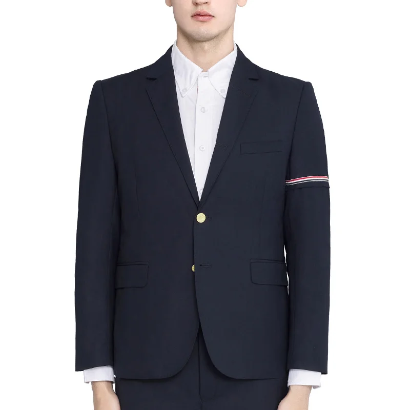 

Мужской однобортный приталенный пиджак THOM, Повседневный шерстяной деловой блейзер в британском стиле, весна-осень 2021 ТБ