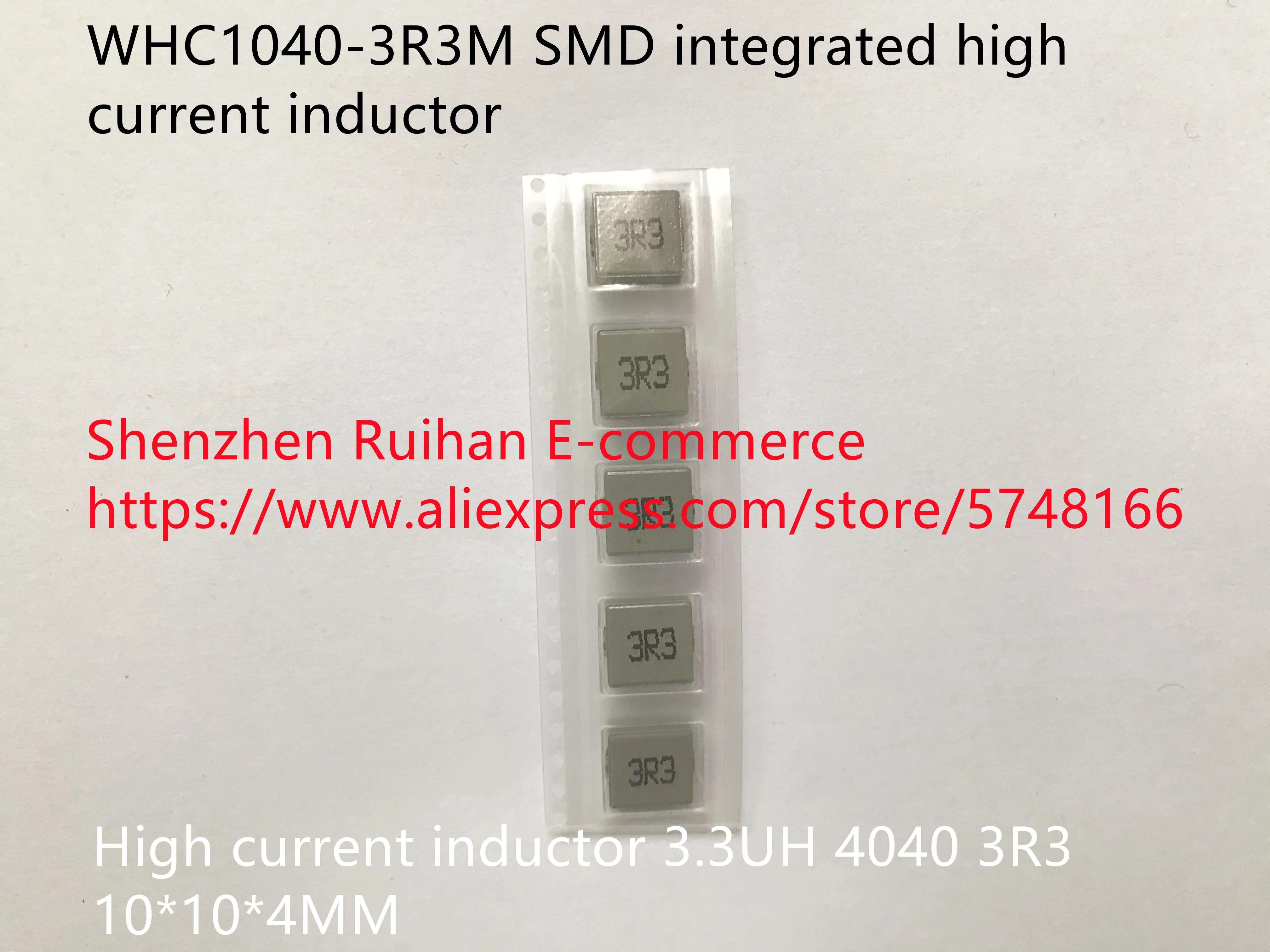 Оригинальный новый 100% WHC1040-3R3M SMD встроенный сильноточный индуктор 3.3UH 4040 10x10x4 мм 3R3
Оригинальный новый 100% WHC1040-3R3M SMD встроенный сильноточный индуктор 3.3UH 4040 10x10x4 мм 3R3