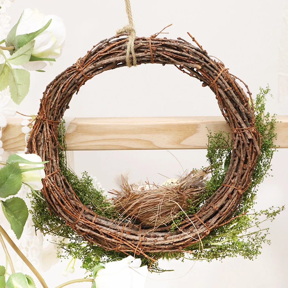 Artificial Wreath Natural Rattan Flowers Bird Easter Eggs Green Leaves Hanging Garland Crafts Wedding Party Decorative Wreath
Artificial Wreath Natural Rattan Flowers Bird Easter Eggs Green Leaves Hanging Garland Crafts Wedding Party Decorative Wreath