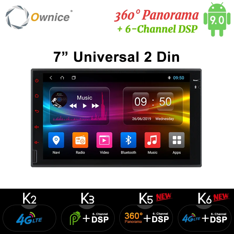 DSP 4G LTE модуль Android 10 0 RAM 64GB ROM поддержка SIM сети Автомобильный GPS 2 din универсальный