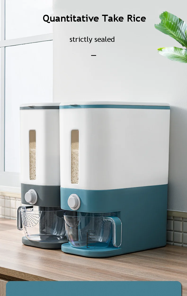 Automatic Plastic Cereal Dispenser Storage Box Measuring Cup Kitchen Food Tank Rice Container Organizer Grain Storage Cans
Automatic Plastic Cereal Dispenser Storage Box Measuring Cup Kitchen Food Tank Rice Container Organizer Grain Storage Cans