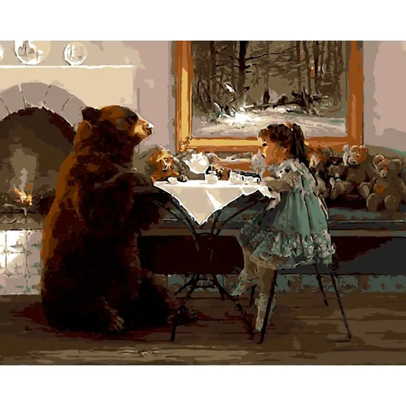 girl Paint By Numbers kids Teddy bear Photo Frames Picture Acrylic 60X75Cm Canvas wall decoration home Gatyztory Diy Kit
girl Paint By Numbers kids Teddy bear Photo Frames Picture Acrylic 60X75Cm Canvas wall decoration home Gatyztory Diy Kit