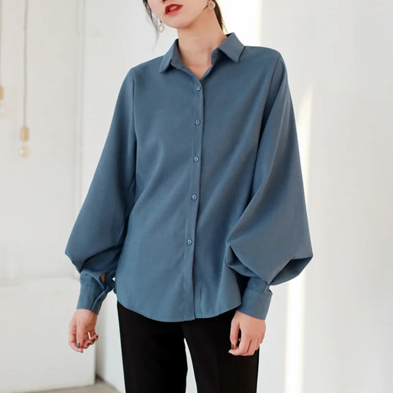 2020 New Autumn Suede Women Shirt Female Blouse Tops Lantern Sleeve Turn-down Collar Korean Style Women Loose Blouses
2020 New Autumn Suede Women Shirt Female Blouse Tops Lantern Sleeve Turn-down Collar Korean Style Women Loose Blouses