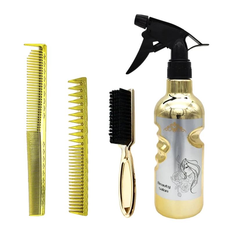 4 Pcs Hair Brushes Kit Double Head Wide Tooth Haircutting Combs Mesh Hairdressing Brush Sprayer Bottle Set Salon Care Tool K3NE
4 Pcs Hair Brushes Kit Double Head Wide Tooth Haircutting Combs Mesh Hairdressing Brush Sprayer Bottle Set Salon Care Tool K3NE