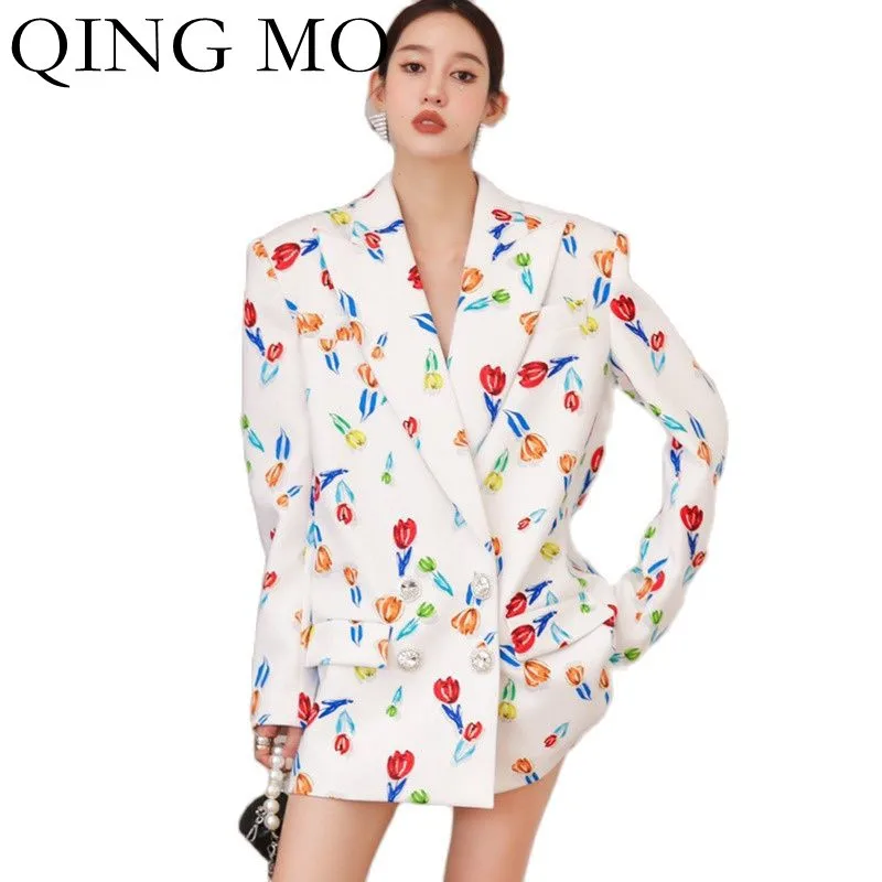 QING MO Autumn Fashion Long Sleeved White Suit Jacket Women Loose And Thin 2021 New Trend Applique Casual Jacket ZWL504
QING MO Autumn Fashion Long Sleeved White Suit Jacket Women Loose And Thin 2021 New Trend Applique Casual Jacket ZWL504