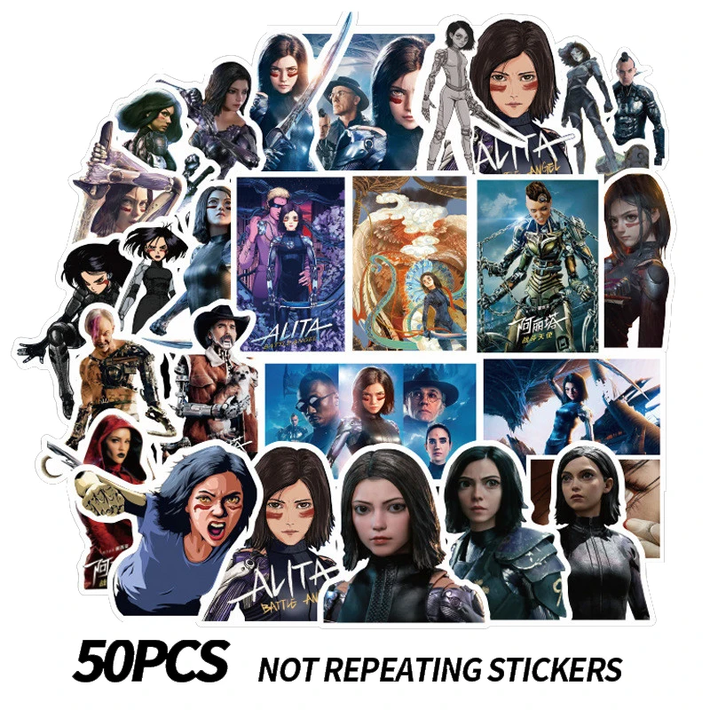 50Pcs JDM Film Character for Alita Battle Angel Stickers for Car Laptop Motorcycle Luggage Bicycle Snowboard Sticker Toys 
50Pcs JDM Film Character for Alita Battle Angel Stickers for Car Laptop Motorcycle Luggage Bicycle Snowboard Sticker Toys