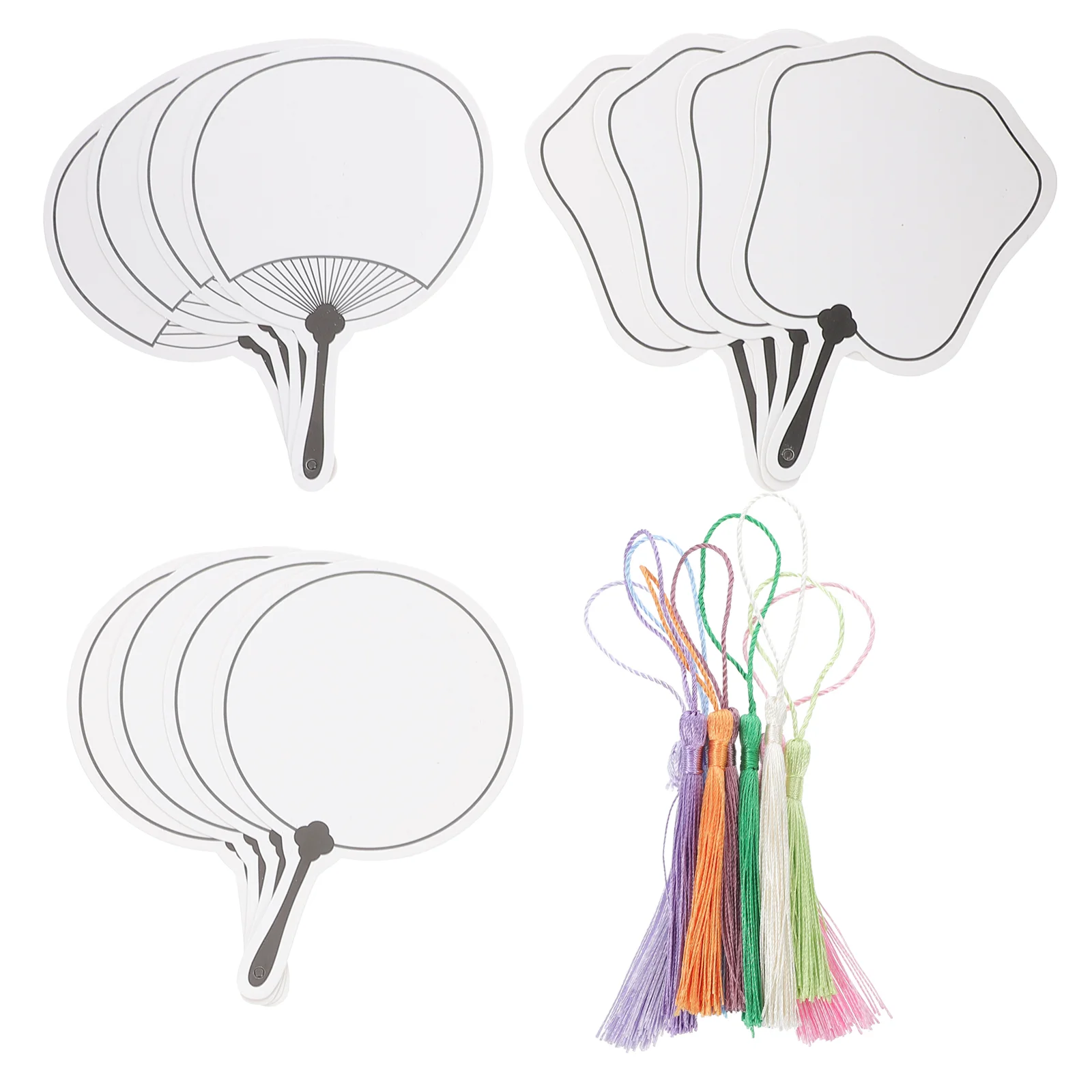 12pcs Fan Shaped DIY Blank Bookmarks Students Graffiti DIY Bookmarks Gift with Tassels (Assorted Style)
12pcs Fan Shaped DIY Blank Bookmarks Students Graffiti DIY Bookmarks Gift with Tassels (Assorted Style)