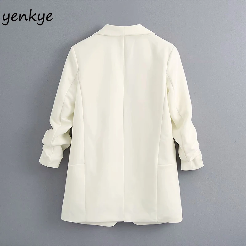 Vintage Roll-up Sleeve Casual Blazer Women Solid Color Notched Collar Work Wear Office Blazers Elegant Suits Female Autumn
Vintage Roll-up Sleeve Casual Blazer Women Solid Color Notched Collar Work Wear Office Blazers Elegant Suits Female Autumn