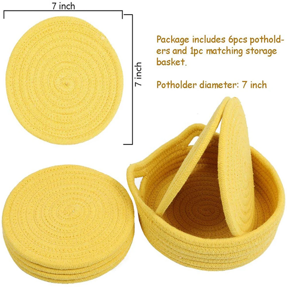 Placemat Cat Ear Cotton Woven Heat Insulation Pad 6+1 Home Hotel Restaurant Table Mat Heat Insulation Non-slip Free Ironing
Placemat Cat Ear Cotton Woven Heat Insulation Pad 6+1 Home Hotel Restaurant Table Mat Heat Insulation Non-slip Free Ironing