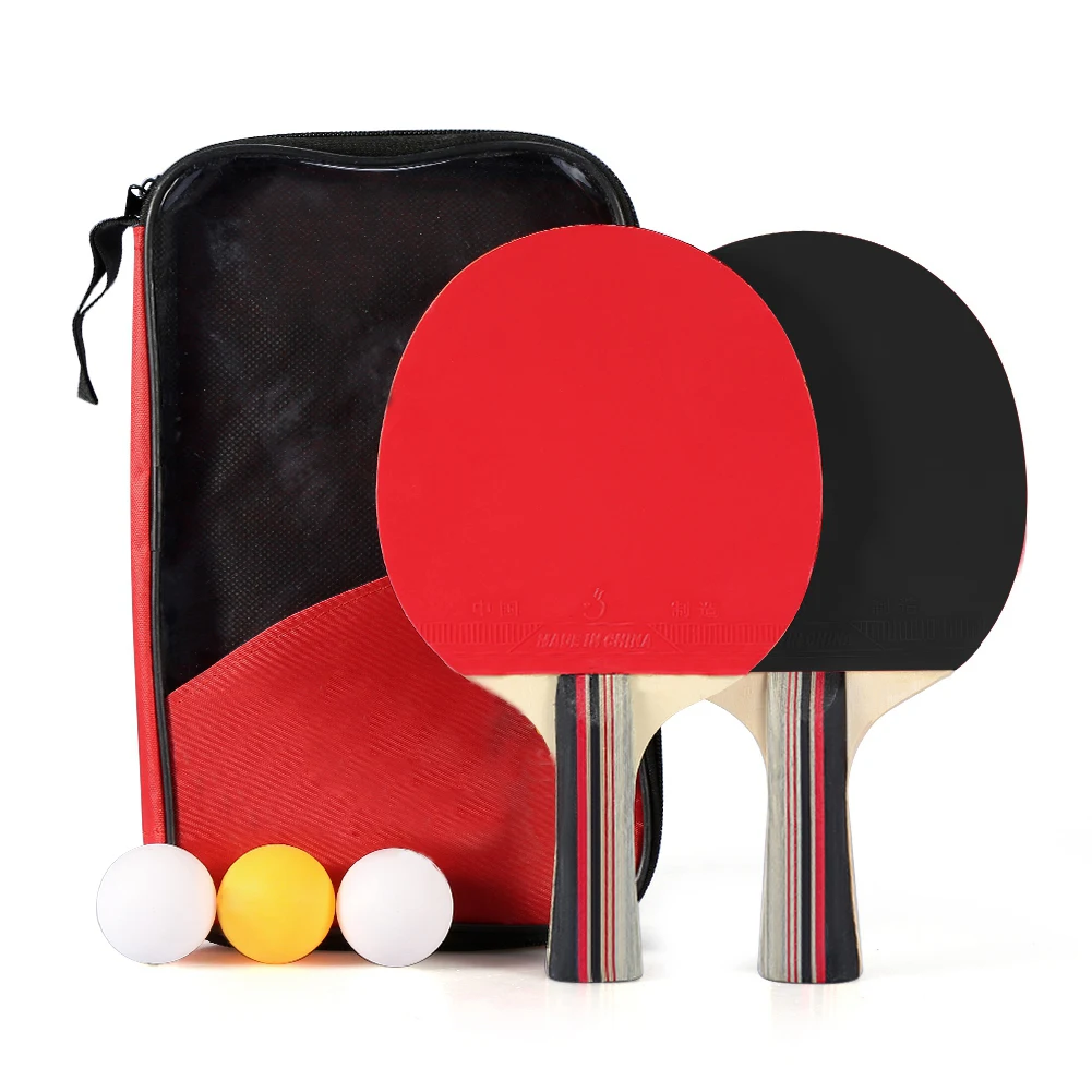 2pcs 7 Layers Wood Ping Pong Paddles Set With Balls Carrying Case For Shake-hand Grip Players
2pcs 7 Layers Wood Ping Pong Paddles Set With Balls Carrying Case For Shake-hand Grip Players