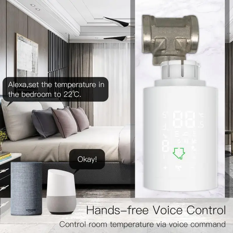 TUYA Zigbee 3.0 Smart Thermostatic Radiator Controller Temperature Voice Control Work With Alexa Google Smart Home
TUYA Zigbee 3.0 Smart Thermostatic Radiator Controller Temperature Voice Control Work With Alexa Google Smart Home